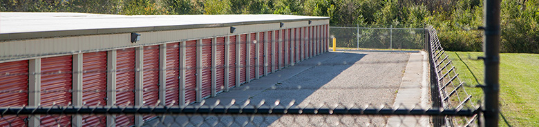 perimeter fencing at Highway 36 Storage in northwest Omaha, Nebraska
